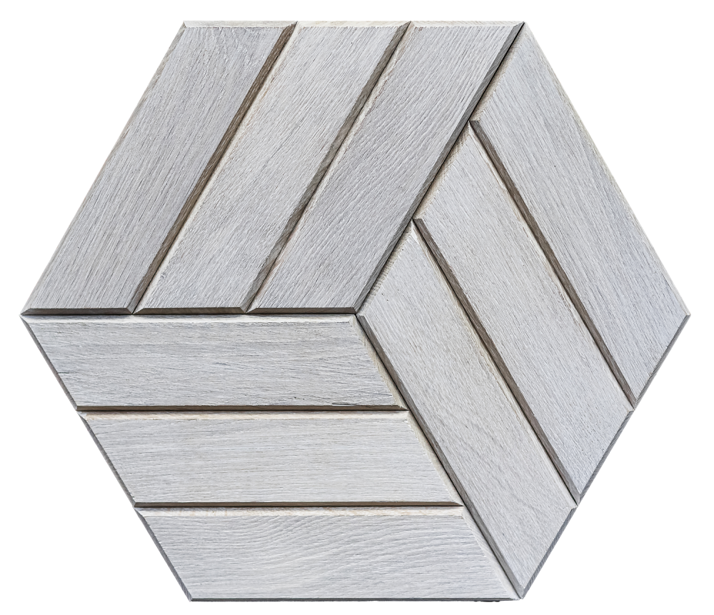 Стеновая панель Tarsi Куба Белый 180х210 мм Дуб/брашированный/восковая лазурь